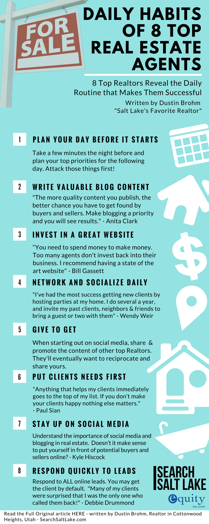 Daily Habits of Top Real Estate Agents- INFOGRAPHIC